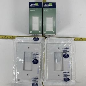 Leviton Decora 15A-120/277V AC/CA Switch, White 2 Pack